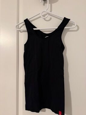 Dickies Black Top with Red Logo Tab, never worn, stretch, size small